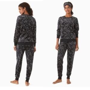 Black Star Fleece Pajama Set
